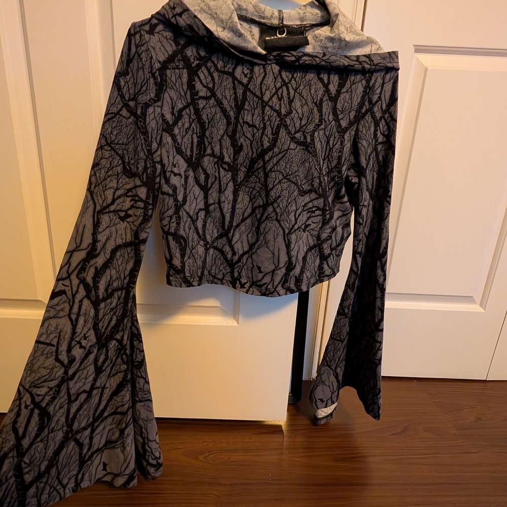 Killstar Monochrome Bell Sleeve